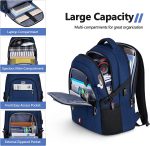 Bagsure Travel Laptop Backpack, Business Water Resistant Laptop Backpack with USB Charging Port, Durable Anti Theft College School Computer Bag for Men & Women Fits 15.6 Inch Notebook & Laptop - Image 4